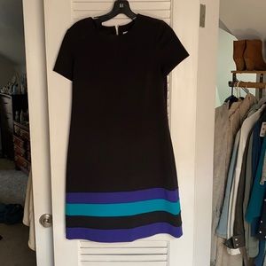 Calvin Klein Black Dress with color pop
